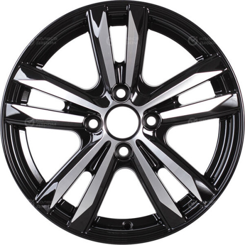 Колесный диск iFree Маскот 6xR15 4x100 ET46 DIA54.1 чёрный глянцевый с полированной лицевой частью
