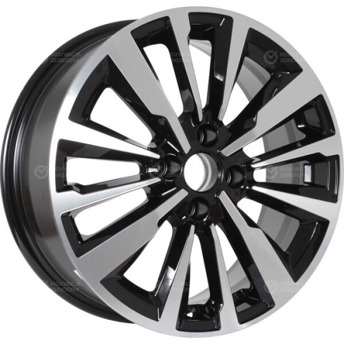 Колесный диск КиК Эрман 6.5xR16 4x100 ET50 DIA60.1 черный глянцевый с полированными элементами лицевой поверхности