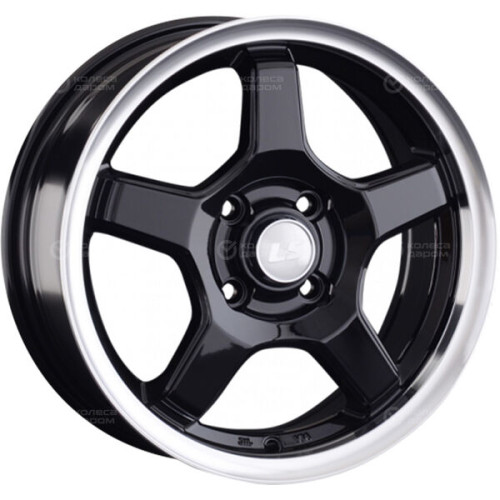 Колесный диск LS LS 816 7.5xR17 5x114.3 ET45 DIA73.1 черный, с полированным ободом