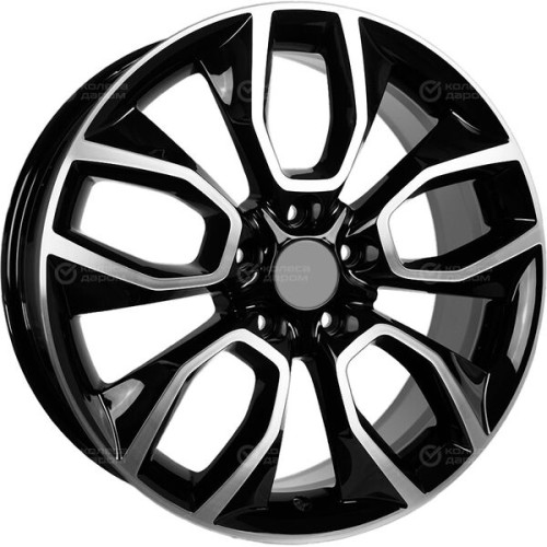 Колесный диск Carwel Хасан 202 7xR18 5x114.3 ET45 DIA66.1 чёрный глянцевый с полированной лицевой поверхностью