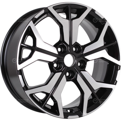 Колесный диск Carwel Бусани 1715 7xR17 5x114.3 ET45 DIA67.1 черный глянцевый с полированной лицевой частью