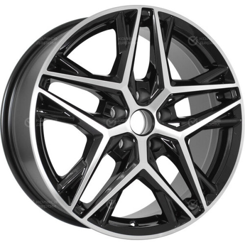 Колесный диск СКАД Челси 8xR18 5x114.3 ET40 DIA66.1 черный глянцевый с полированной лицевой поверхностью