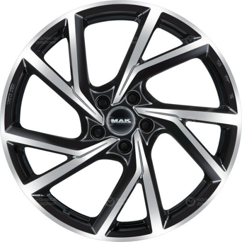 Колесный диск MAK Kassel 8.5xR20 5x120 ET41 DIA64.1 чёрный глянцевый с полированной лицевой частью