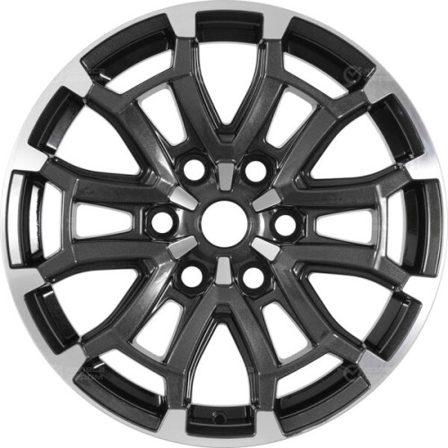 Колесный диск СКАД Авилис 8xR18 6x139.7 ET25 DIA106.1 (уценка) темно-серый глянцевый с полированной лицевой частью