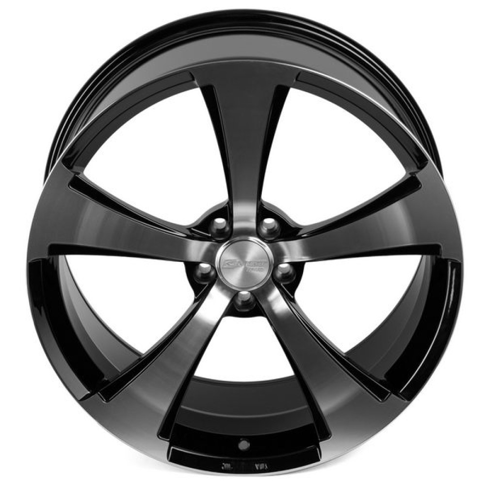 Легковой диск CMST CS727 10x21 5x112 ET54 66,6 чёрный + полированные спицы