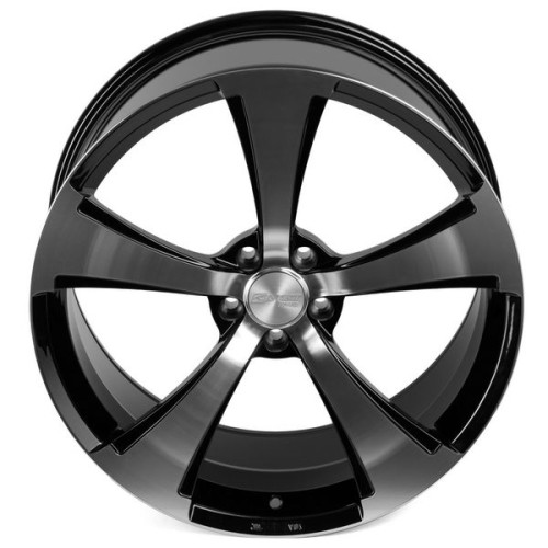 Легковой диск CMST CS727 10x21 5x112 ET54 66,6 чёрный + полированные спицы