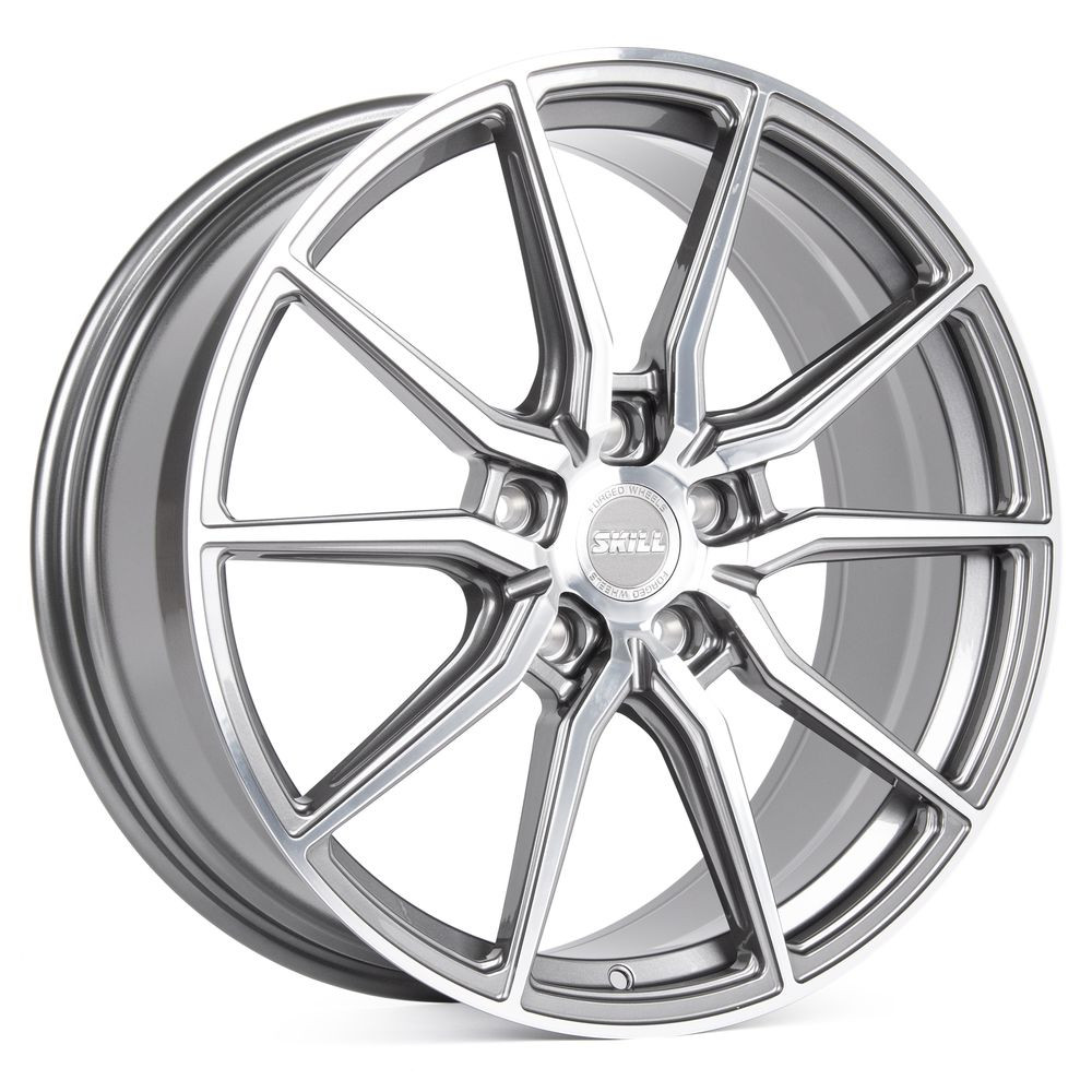 Легковой диск Skill Wheels SL292 8,5x20 5x127 ET50 71,5 графит глянцевый + полированные спицы
