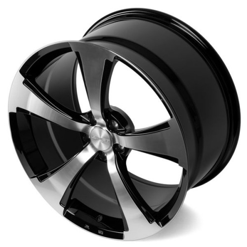 Легковой диск CMST CS727 10x21 5x112 ET54 66,6 чёрный + полированные спицы