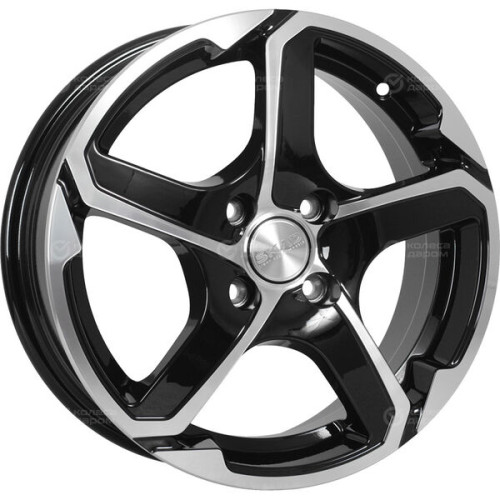 Колесный диск СКАД Аллигатор 6xR15 5x114.3 ET45 DIA67.1 черный глянцевый с полированной лицевой поверхностью