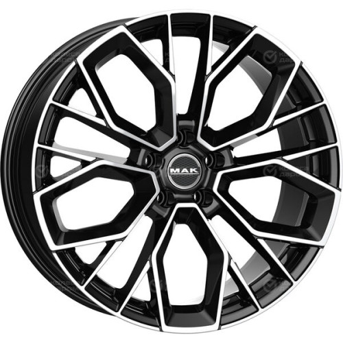 Колесный диск MAK Stilo-D 10xR21 5x112 ET19 DIA66.45 чёрный глянцевый с полированной лицевой частью