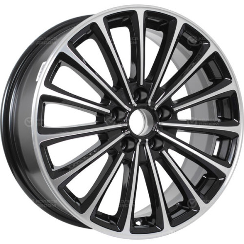 Колесный диск X-trike X136 7xR17 5x108 ET45 DIA60.1 черный глянцевый с полированной лицевой поверхностью