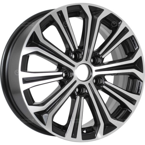 Колесный диск KHOMEN KHW1610 (ZV16_Optima) 6.5xR16 5x114.3 ET41 DIA67.1 глянцевый черный с полированной лицевой частью