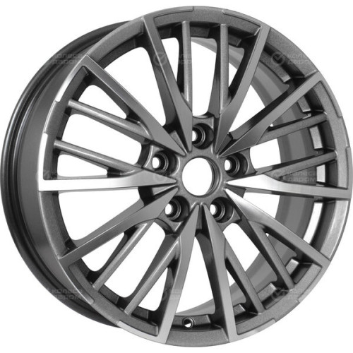 Колесный диск Carwel Агма 1719 7xR17 5x114.3 ET45 DIA66.1 серый с полированной лицевой частью