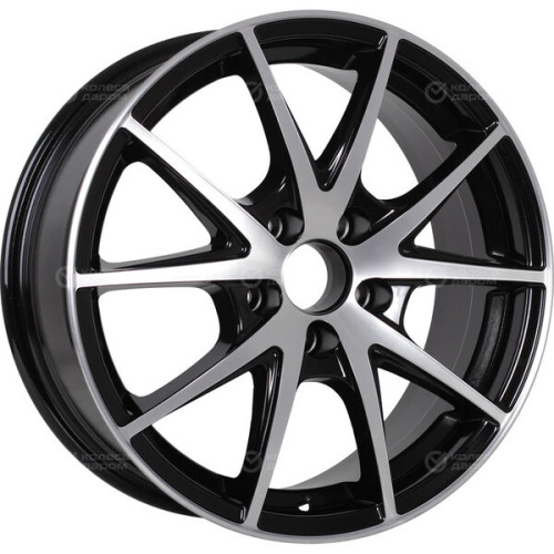 Колесный диск CrossStreet CR17 6.5xR16 5x110 ET46 DIA63.3 черный глянцевый с полированной лицевой частью