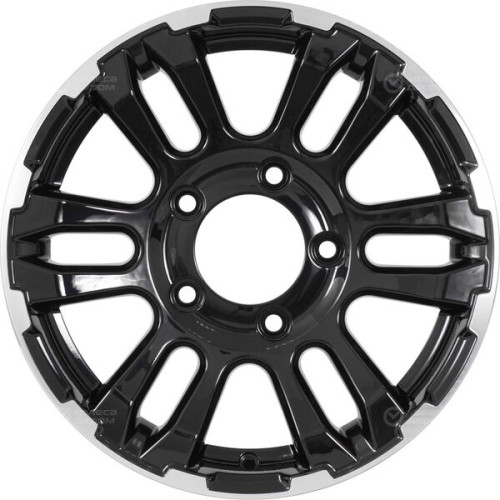 Колесный диск СКАД Тайга 7xR16 5x139.7 ET40 DIA98.5 черный глянцевый с полированной лицевой поверхностью