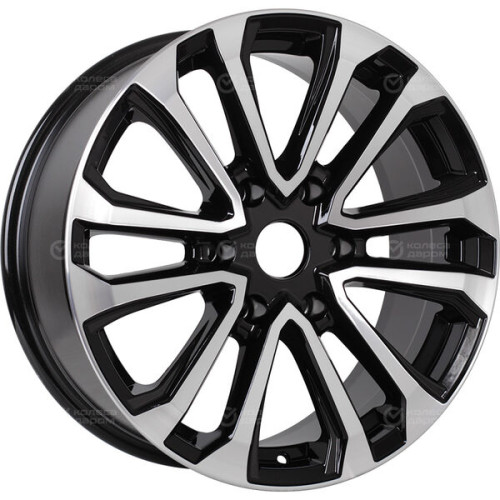 Колесный диск RST R058 7.5xR18 6x139.7 ET25 DIA106.1 глянцевый черный с полированной лицевой частью