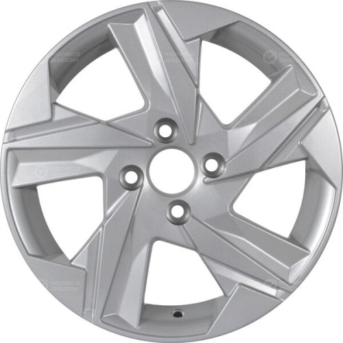 Колесный диск KDW KD1520 6xR15 4x100 ET46 DIA60.1 глянцевый серебристый
