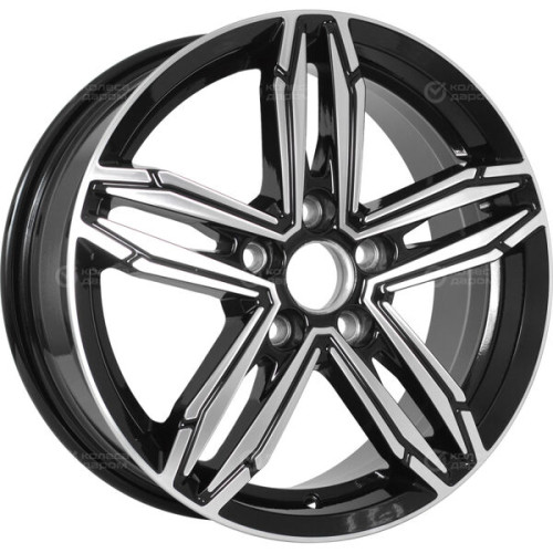 Колесный диск Carwel Нева 256 6.5xR16 5x110 ET40 DIA65.1 чёрный глянцевый с полированной лицевой поверхностью