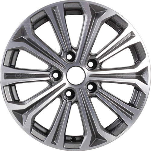 Колесный диск Carwel Кудро 1610 6.5xR16 5x114.3 ET41 DIA67.1 серый с полированной лицевой частью