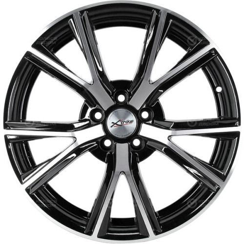 Колесный диск X-trike X122 7.5xR18 5x108 ET47 DIA60.1 черный глянцевый с полированной лицевой поверхностью