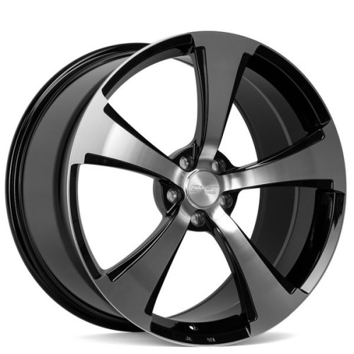 Легковой диск CMST CS727 10x21 5x112 ET54 66,6 чёрный + полированные спицы