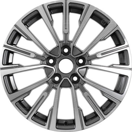 Колесный диск Carwel Базан 1720 7xR17 5x114.3 ET45 DIA60.1 серый с полированной лицевой частью