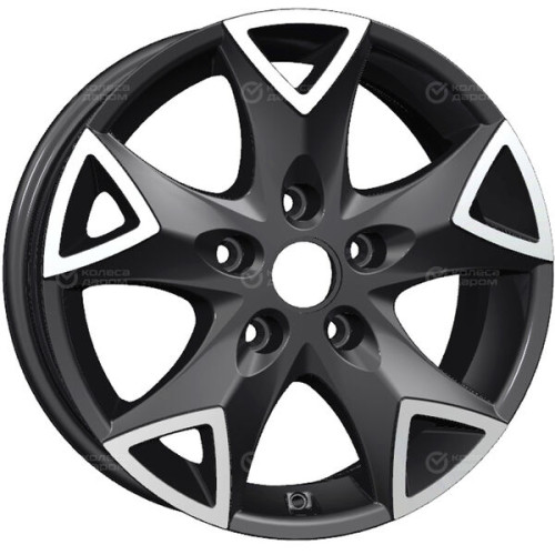 Колесный диск Carwel Конго 6.5xR16 5x130 ET50 DIA89.1 черный глянцевый с полированной лицевой частью