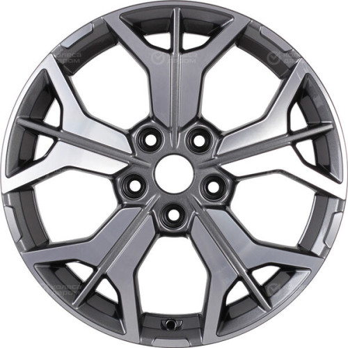 Колесный диск Carwel Бусани 1715 7xR17 5x114.3 ET45 DIA67.1 серый с полированной лицевой частью