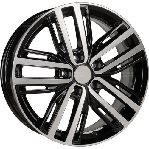 Колесный диск Carwel Иртыш 259 7xR17 5x110 ET46 DIA63.35 чёрный глянцевый с полированной лицевой поверхностью