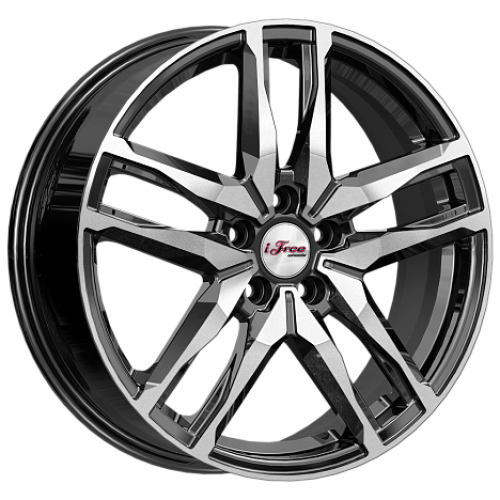 Легковой диск iFree Бомбей 6,5x18 5x108 ET52 60,1 Блэк Джек (уценка: мятый обод)