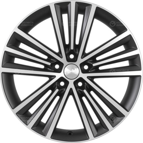 Колесный диск СКАД Манчестер 7.5xR19 5x108 ET45 DIA63.35 черный матовый с полированным элементом