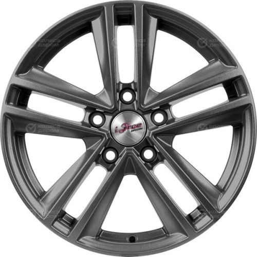 Колесный диск iFree Катар 6.5xR16 5x100 ET40 DIA67.1 насыщенный тёмно-серебристый