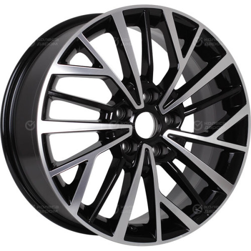 Колесный диск KHOMEN KHW1717 (Changan CS35/CS35 Pro) 7xR17 5x110 ET46 DIA63.3 глянцевый черный с полированной лицевой частью