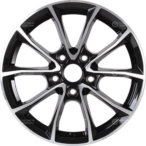 Колесный диск iFree Джет 6.5xR16 5x114.3 ET50 DIA66.1 чёрный глянцевый с полированной лицевой частью