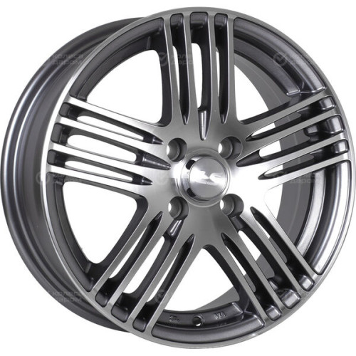 Колесный диск LS LS NG278 6xR15 4x98 ET35 DIA58.6 насыщенный темно-серый полностью полированный