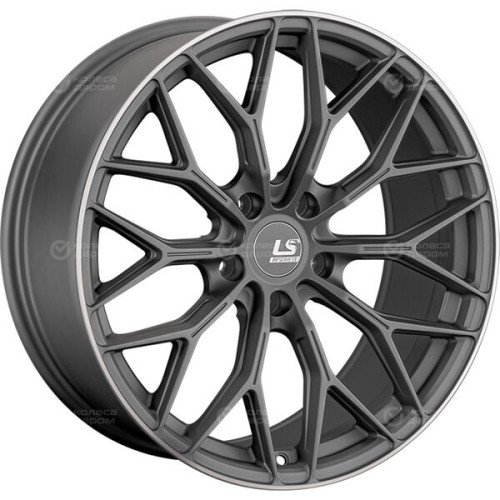 Колесный диск LS FlowForming LS RC69 8xR18 5x108 ET45 DIA63.4 матовый темно-серый с полированным ободом