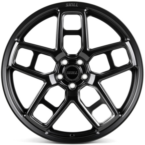 Легковой диск Skill Wheels SK818-CS427 9x21 5x108 ET35 63,3 Черный матовый + полировка + темный лак