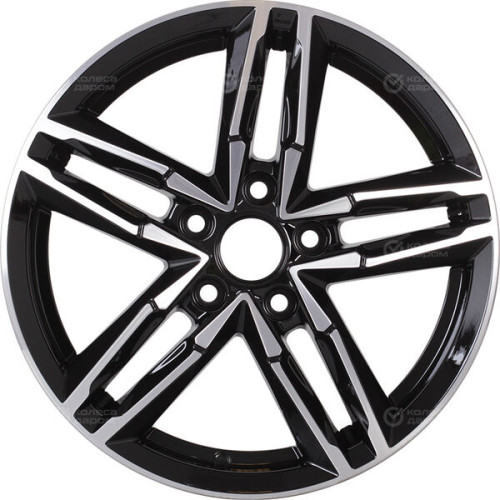 Колесный диск КиК Sayan-оригинал 6xR16 5x105 ET39 DIA56.6 (уценка) черный глянцевый с полированными элементами лицевой поверхности