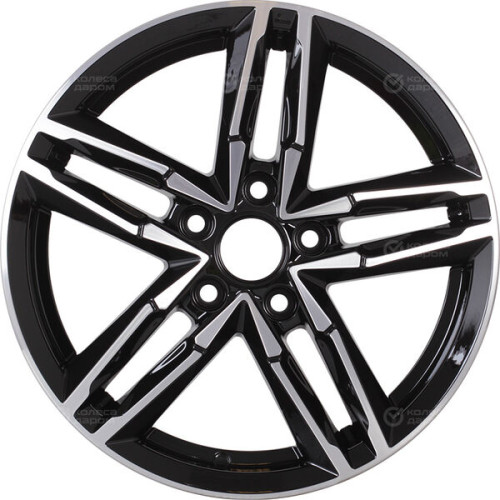 Колесный диск КиК Sayan-оригинал 6xR16 5x105 ET39 DIA56.6 черный глянцевый с полированными элементами лицевой поверхности