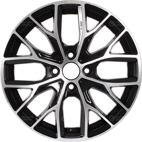 Колесный диск КиК Лилиом 6xR16 4x114.3 ET40 DIA67.1 черный глянцевый с полированными элементами лицевой поверхности