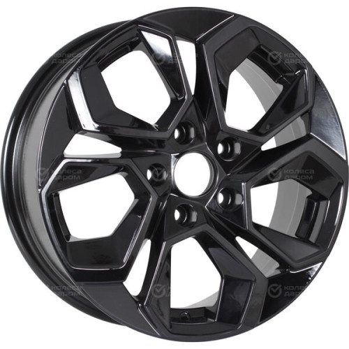 Колесный диск KDW KD1620 6.5xR16 5x114.3 ET45 DIA60.1 черный глянцевый