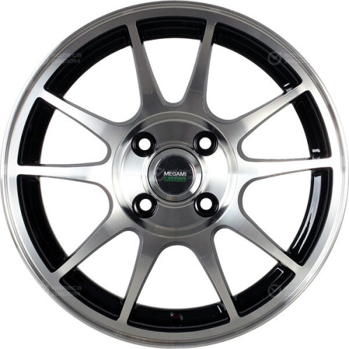 Колесный диск Megami MGM-5 6xR14 4x100 ET43 DIA60.1 черный полностью полированный