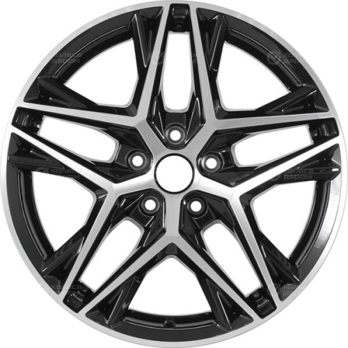 Колесный диск СКАД Челси 8xR18 5x114.3 ET45 DIA67.1 черный глянцевый с полированной лицевой поверхностью