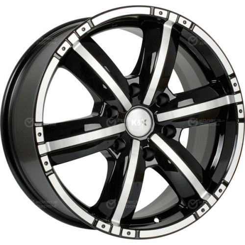 Колесный диск КиК Окинава-оригинал 7.5xR17 6x139.7 ET30 DIA106.1 черный глянцевый с полированными элементами лицевой поверхности