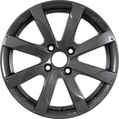 Колесный диск КиК Джемини 6xR15 4x100 ET38 DIA67.1 насыщенный темно-серый полностью полированный